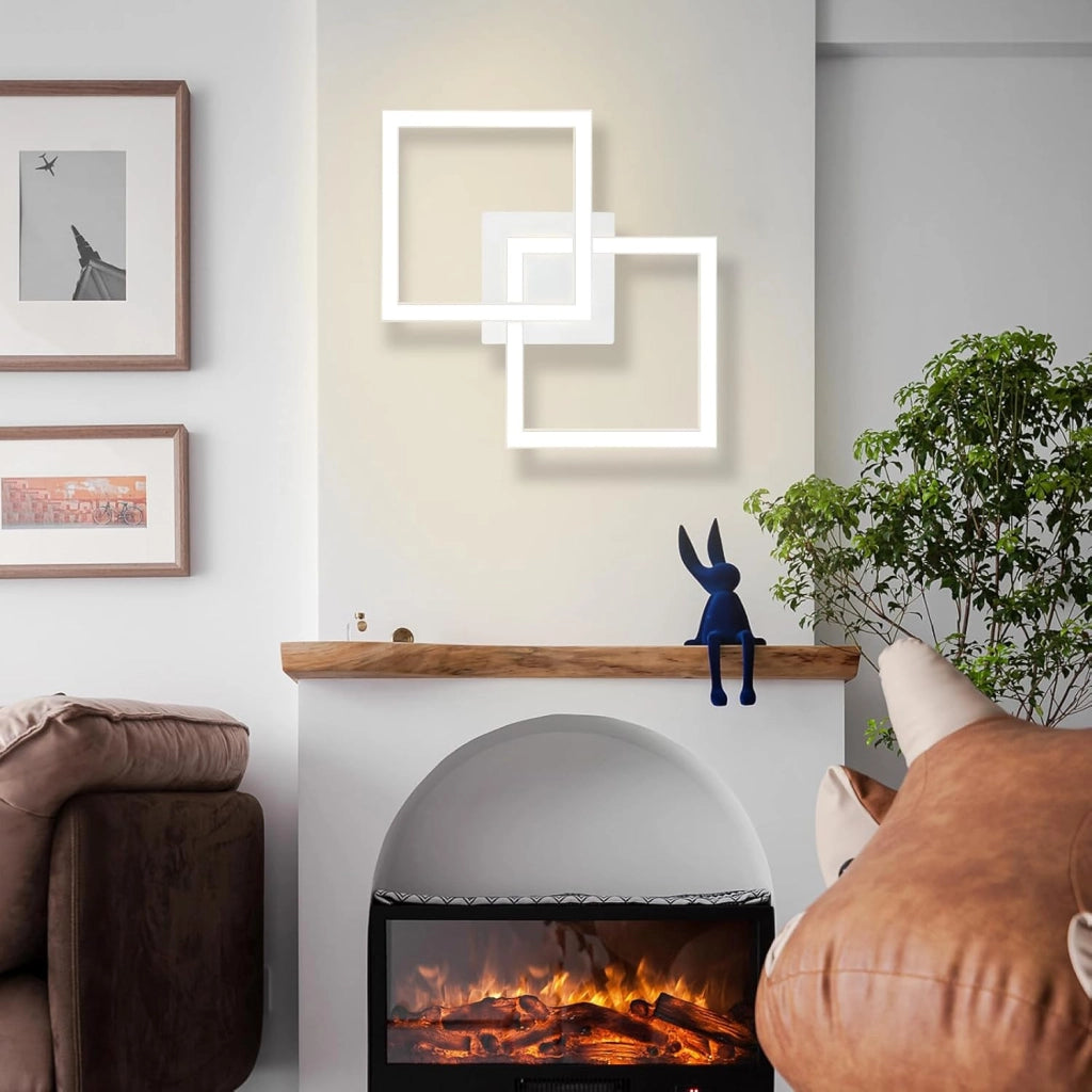 ZMH Lampada da soffitto plafoniera LED moderna bianca 24W per camera letto corridoio