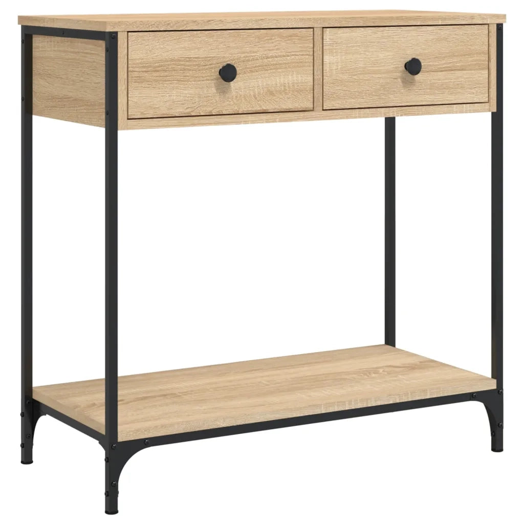 Tavolino Consolle-Tavolino da soggiorno-Tavolo Rovere Sonoma 75x34,5x75cm Legno Multistrato 532353