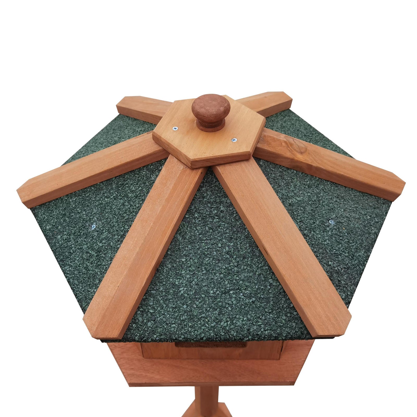 Toboli Mangiatoia per uccelli selvatici con supporto in legno di abete 115cm Resistente Con finestre