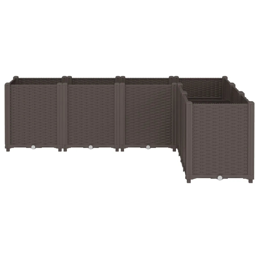 Fioriera da Giardino Marrone 160x120x53 cm in PP 367865