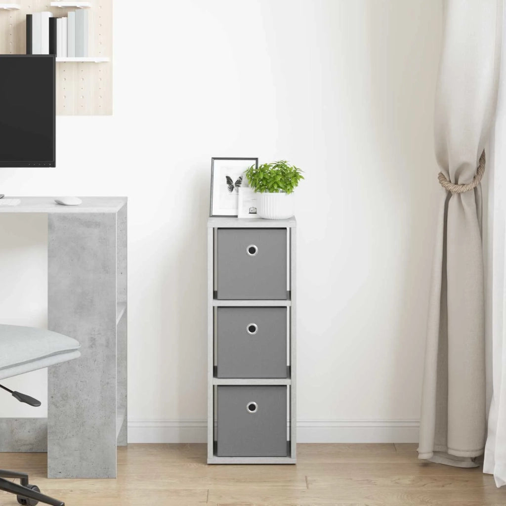 Credenza con cassetto Grigio cemento 25,5 x 22 x 69,5 cm