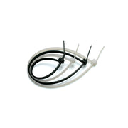 Fascette da cablaggio nylon bianco nero 100pz +misure plastica cavi fili stringere BIANCHE/MM. 2,5 X 100
