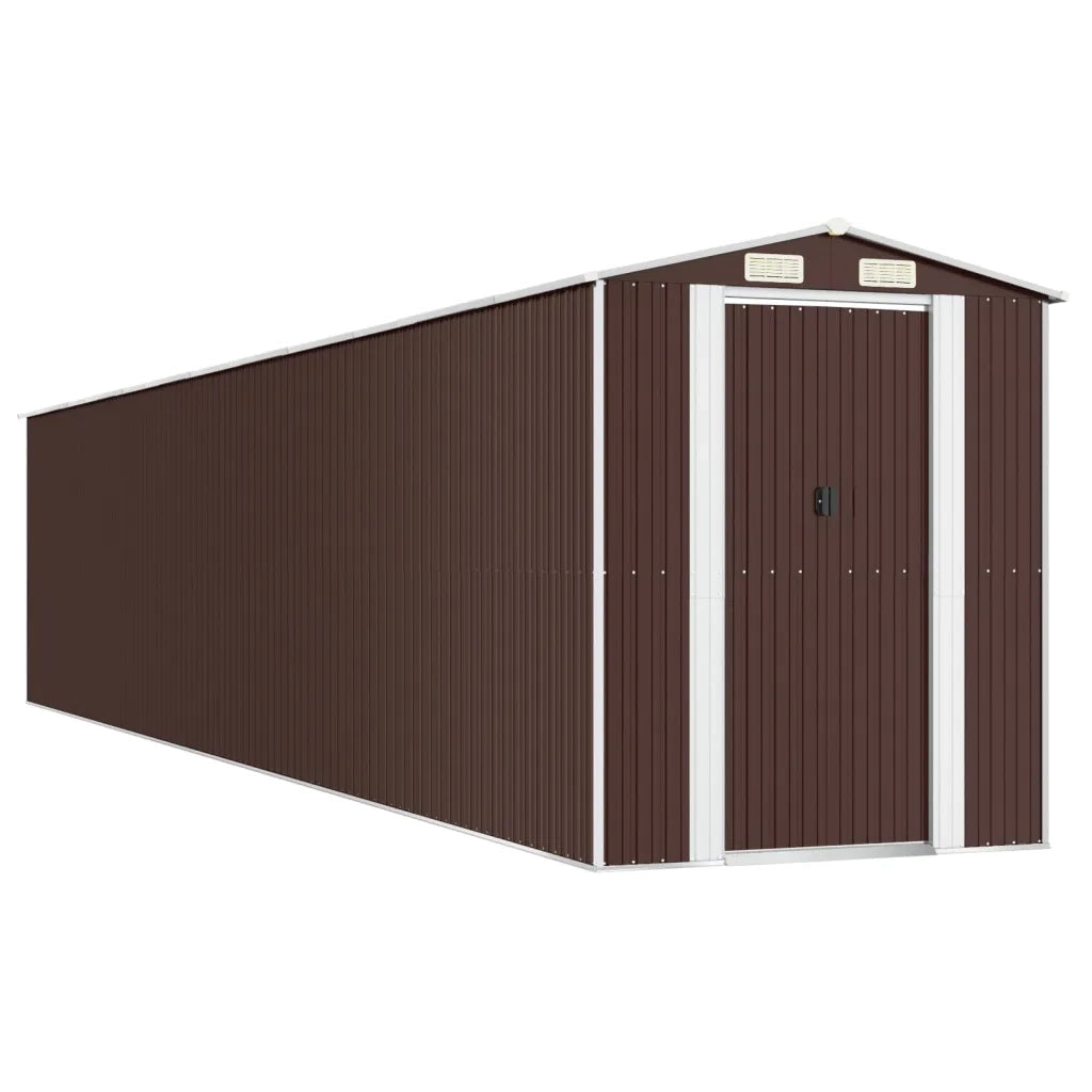 Capanno Giardino Marrone Scuro 192x1021x223 cm Acciaio Zincato 3147470