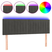 Testiera | Testata a LED Grigio Scuro 144x5x78/88 cm in Velluto
