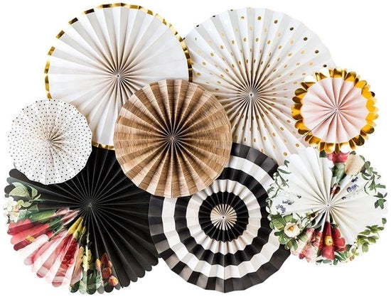 Decorazioni di Festa in Papier - 8 Pezzi - Decorazioni per Matrimoni - Feste di Compleanno - Feste di Nascita - Decorazioni Sostenibili in Papier