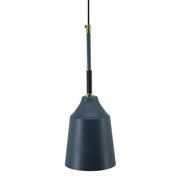 Lampada a sospensione Caja in metallo blu
