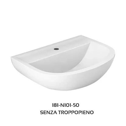 Lavabo compact 50 cm monoforo