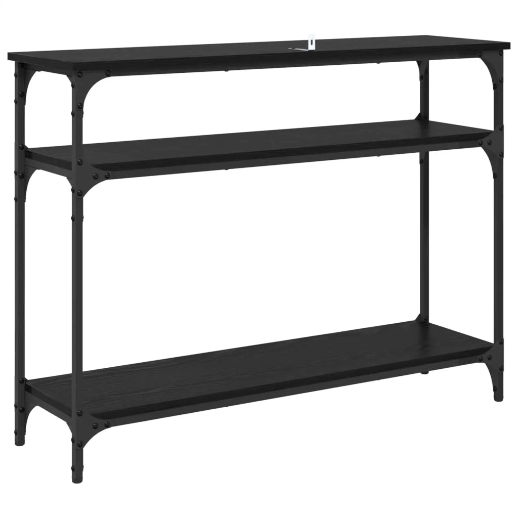 Tavolo consolle Rovere Nero 100 x 29 x 75 cm Legno multistrato