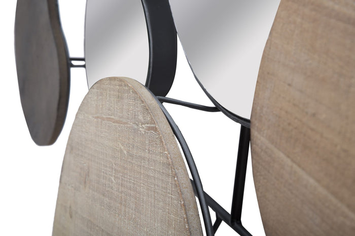 Specchio Quoxy 118x11x82,5 cm Lengo Ferro e Specchio Marrone