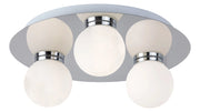Plafoniera bagno Rabalux Becca sfere bianche 3xG9 cromo