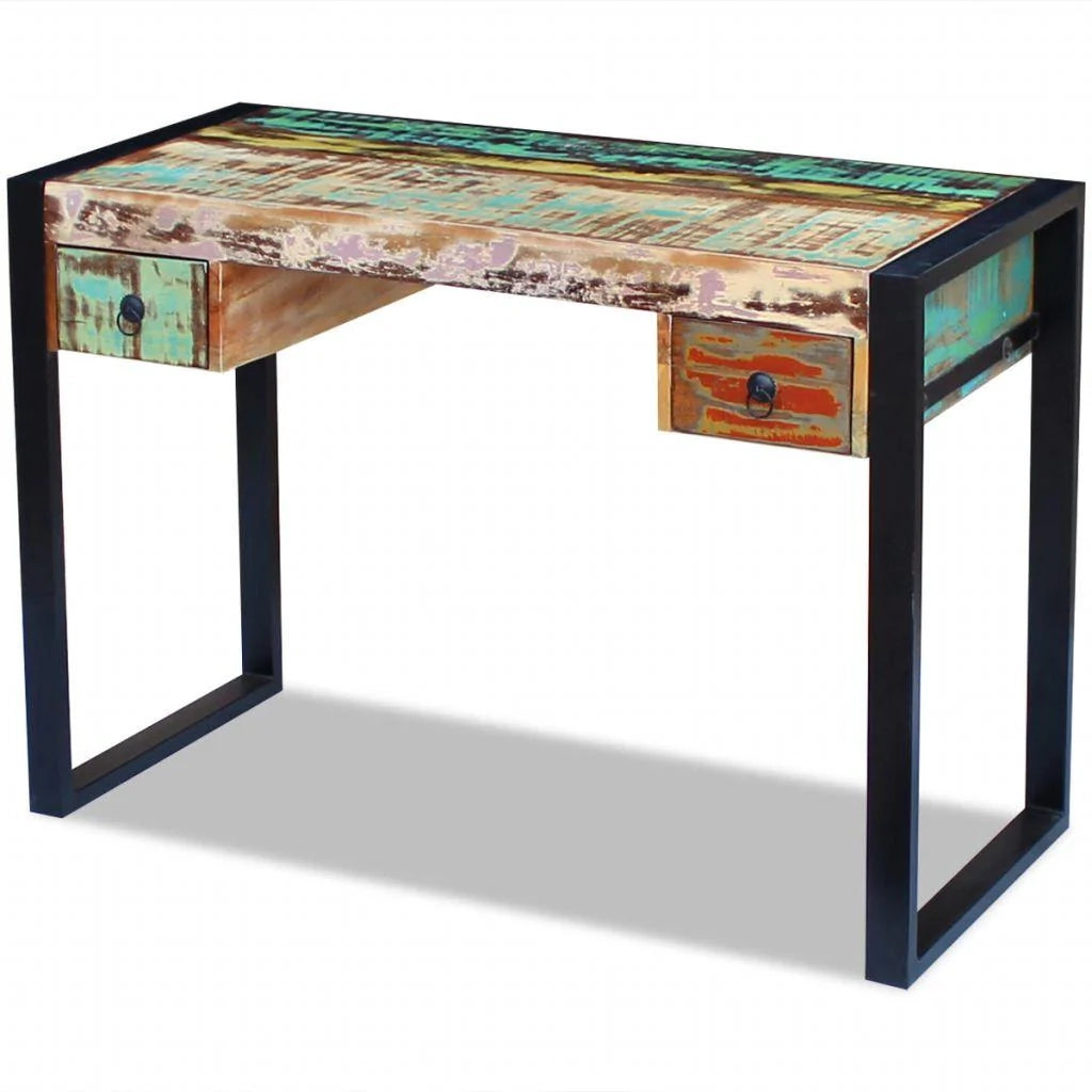 Scrivania tavolo mobile da lavoro per computer legno massello di recupero 0502082