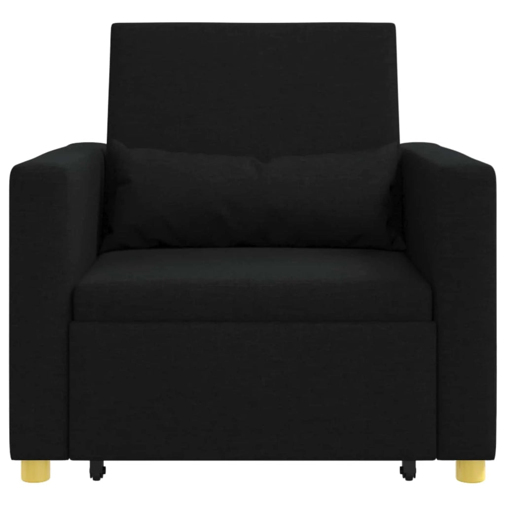Divano letto estraibile singolo Nero 90 x 165 x 87 cm Tessuto 42002686