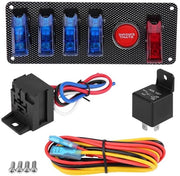 Intermittente 12V per Auto da Corsa - Schakelaar LED con Tuimel - Lega di Alluminio - Installazione Facile - Sicurezza - Pulsante di Avvio