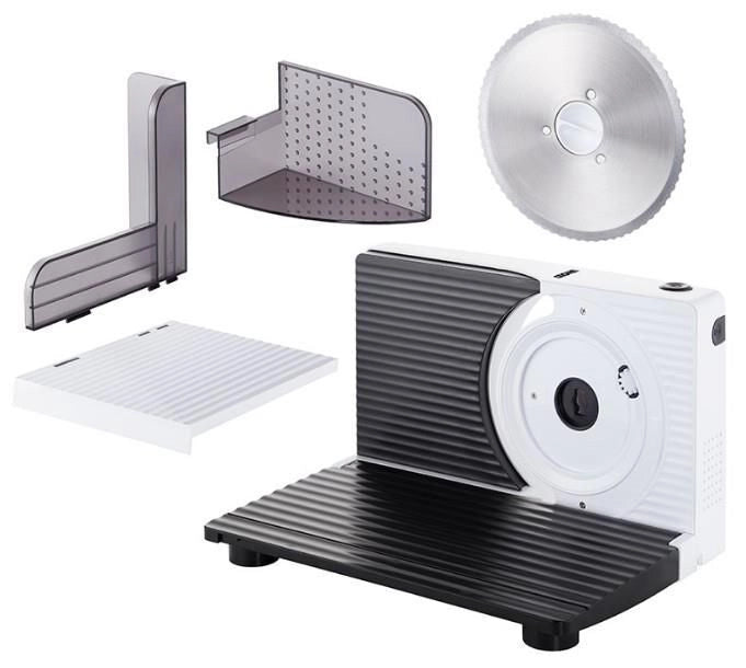 Unold 78860 affettatrice Elettrico 100 W Nero, Bianco Plastica, Acciaio inox
