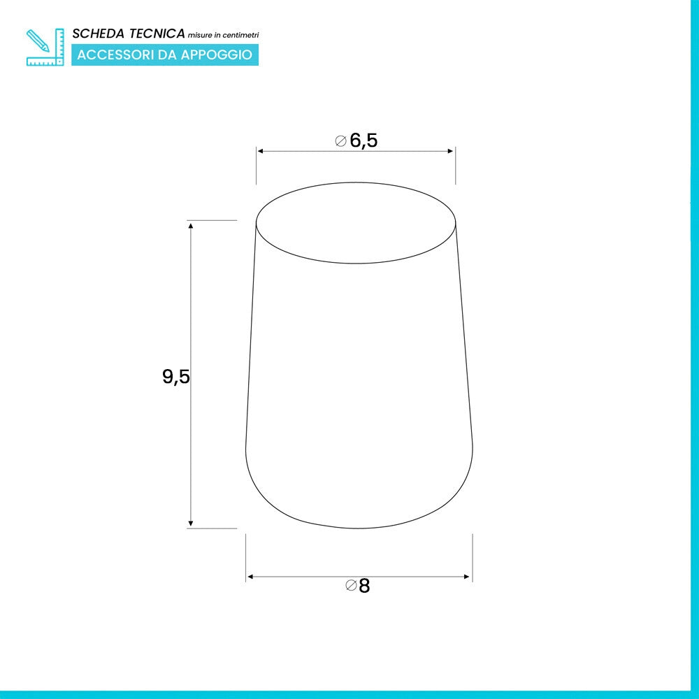 Porta spazzolino bianco crema design tondo in plastica Pop