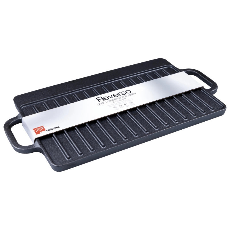 Set di 4 Griglie Rettangolare Reverso Cm39,5x20 In Ghisa