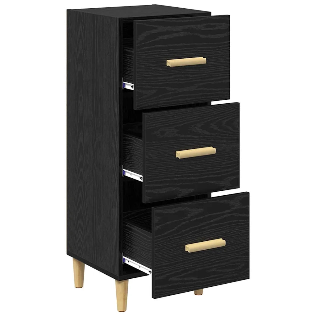 Credenza-Buffet-Armadio da cucina Rovere nero 34.5 x 34 x 90 cm Legno multistrato