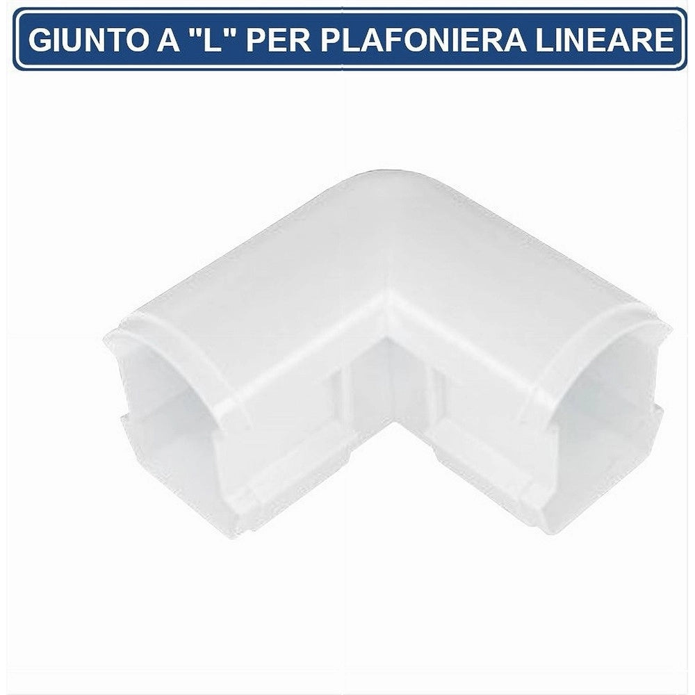 Trade Shop - Connettore Giunto A L Per Connessioni Plafoniere Lineari Raccordabili Yl20-l -