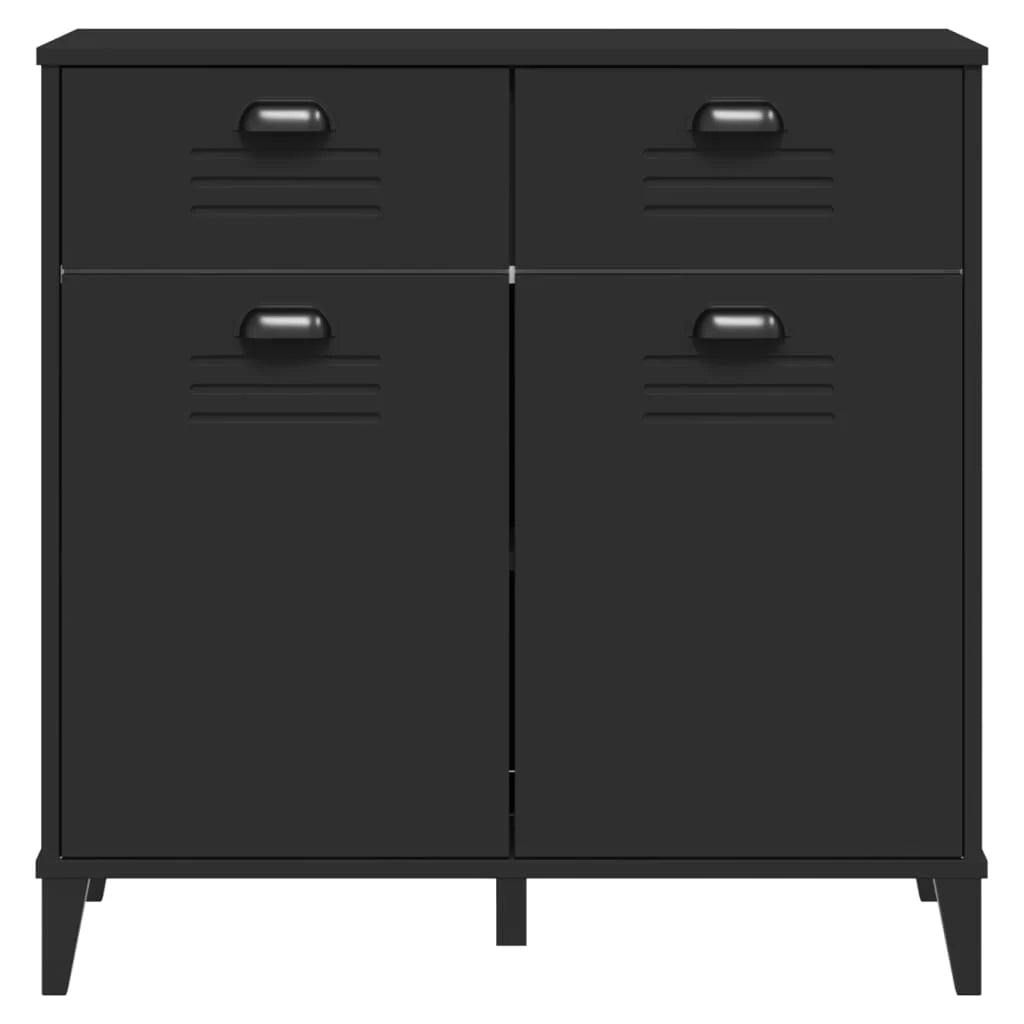 Buffet credenza cassettiera armadio mobile contenitore organizer per cucina soggiorno salotto 80 x 40 x 80 cm legno ingegnerizzato nero 02_0036632