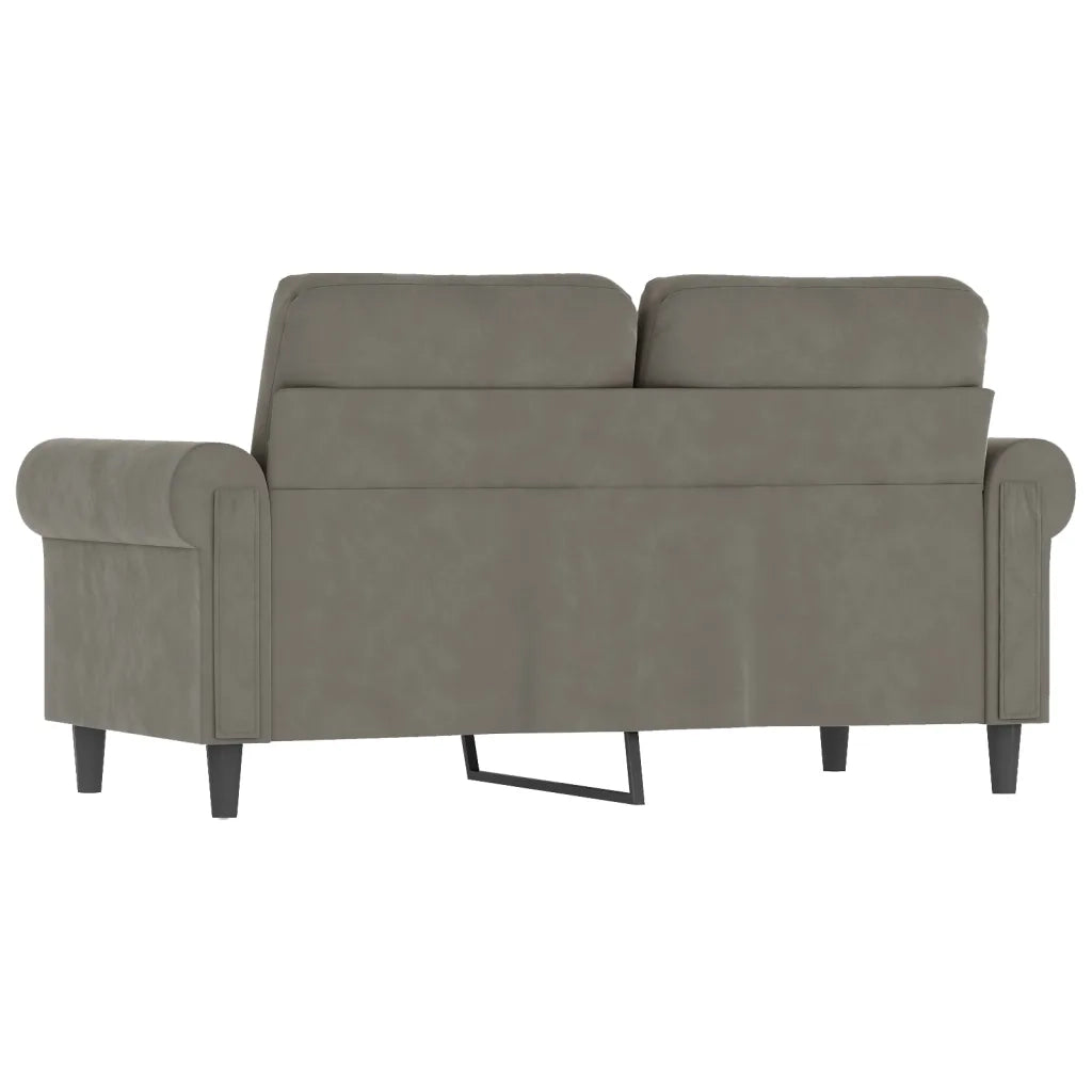 Divano a 2 Posti Grigio Chiaro 120 cm in Velluto 349147