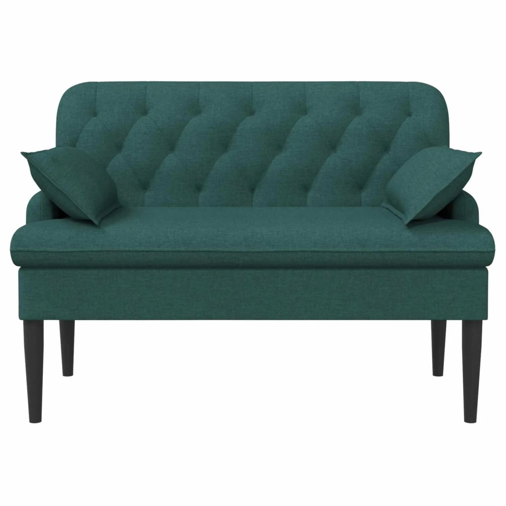 Loveseat con bottoni imbottiti Verde Scuro 111 x 68 x 80 cm 42041801