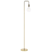 Lampada Da Terra In Metallo dorato Finitura Lucida Lampadina A Vista Glamour