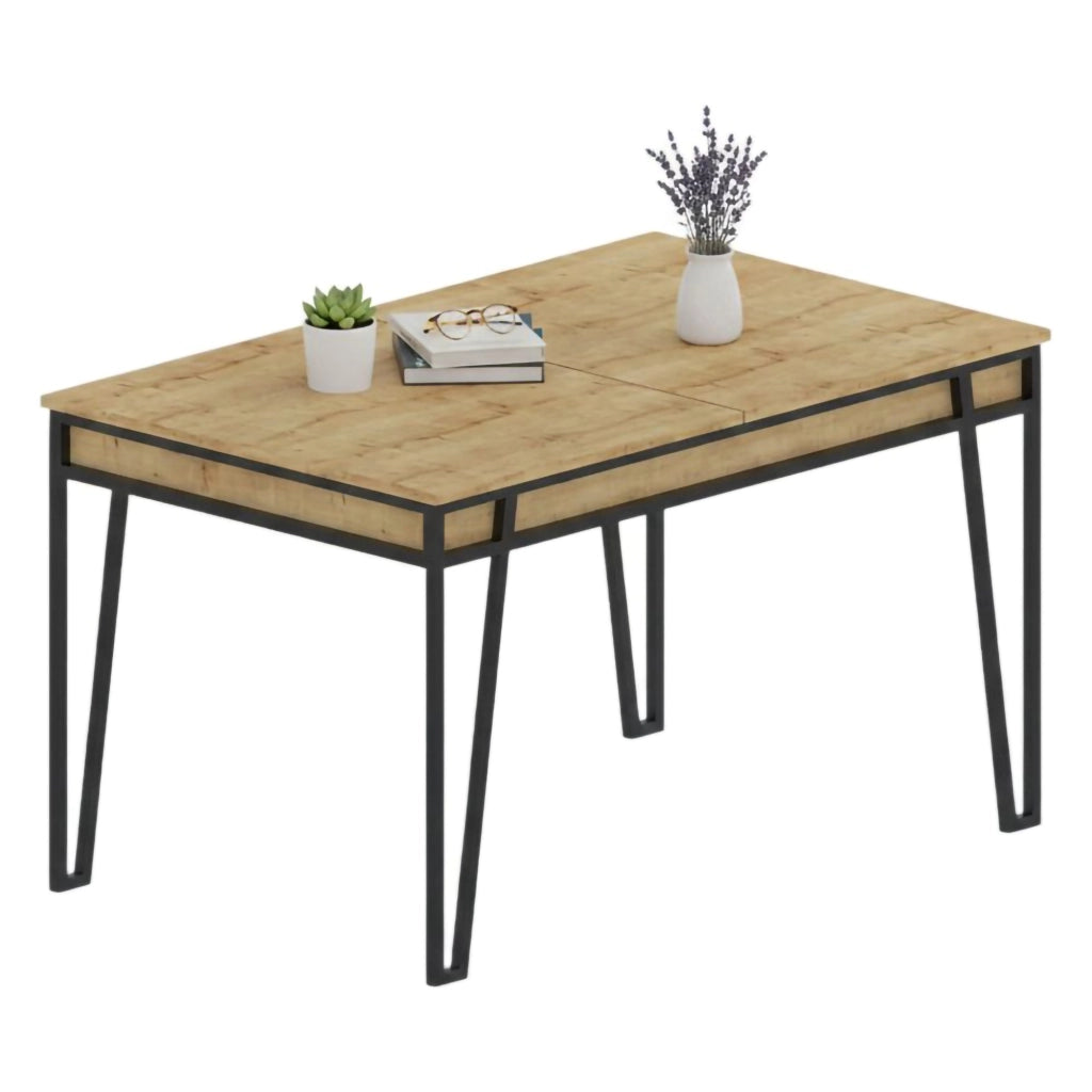 Terralba, Tavolo Allungabile 4 Posti, 80x170x76h cm Marrone Quercia
