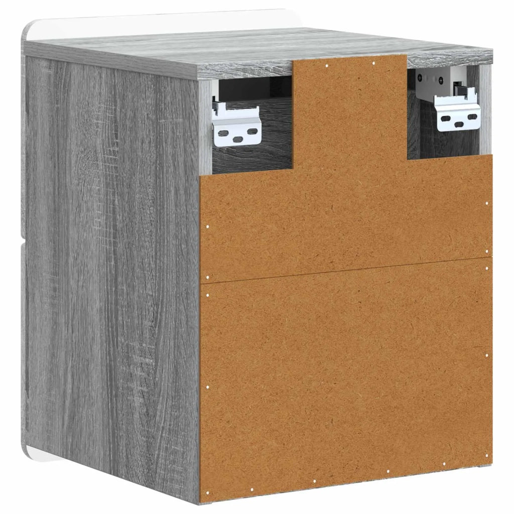 Mobiletto da notte a muro Grigio Sonoma 33 x 34,5 x 43 cm 898307