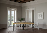 Consolle Allungabile in Legno e Ferro H77x40x90/300cm Capital Premium Quercia Folding