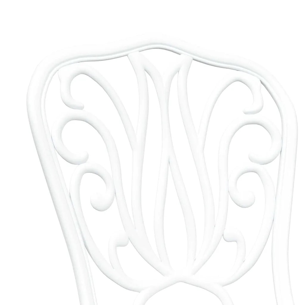Set Bistro da Giardino 3 pcs Bianco Alluminio 42002384