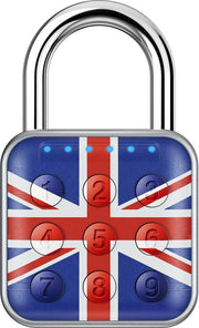 Combinazione di chiusura, combinazione di chiusura per armadietti, armadietti e armadietti sportivi - alta sicurezza, facile da utilizzare per palestra, scuola, viaggi, esterno - bandiera Union Jack