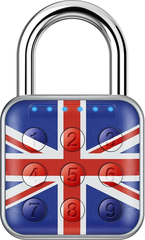 Combinazione di chiusura, combinazione di chiusura per armadietti, armadietti e armadietti sportivi - alta sicurezza, facile da utilizzare per palestra, scuola, viaggi, esterno - bandiera Union Jack