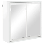 Mobiletto per specchio da Bagno | Armadio da bagno Bianco Lucido 60 x 20 x 60 cm