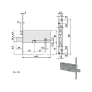 Serratura Doppia Mappa Inf.All 57312-73-0 Cisa