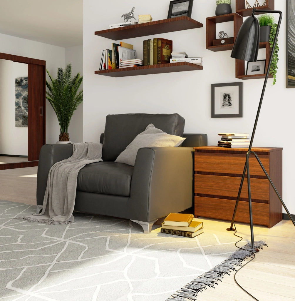 Comodino AKORD CL3 Wengé 60 cm 3 cassetti 60x35x57 cm