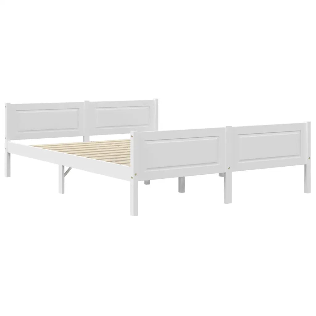 Giroletto-Struttura Letto Bianco in Massello di Pino 160x200 cm