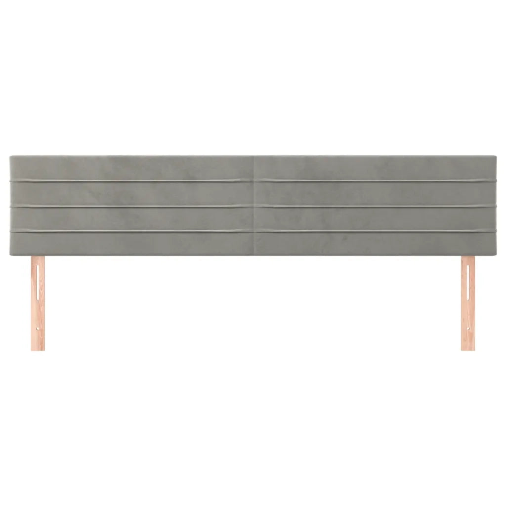 Testiera | Testata Grigio Chiaro 200x5x78/88 cm in Velluto