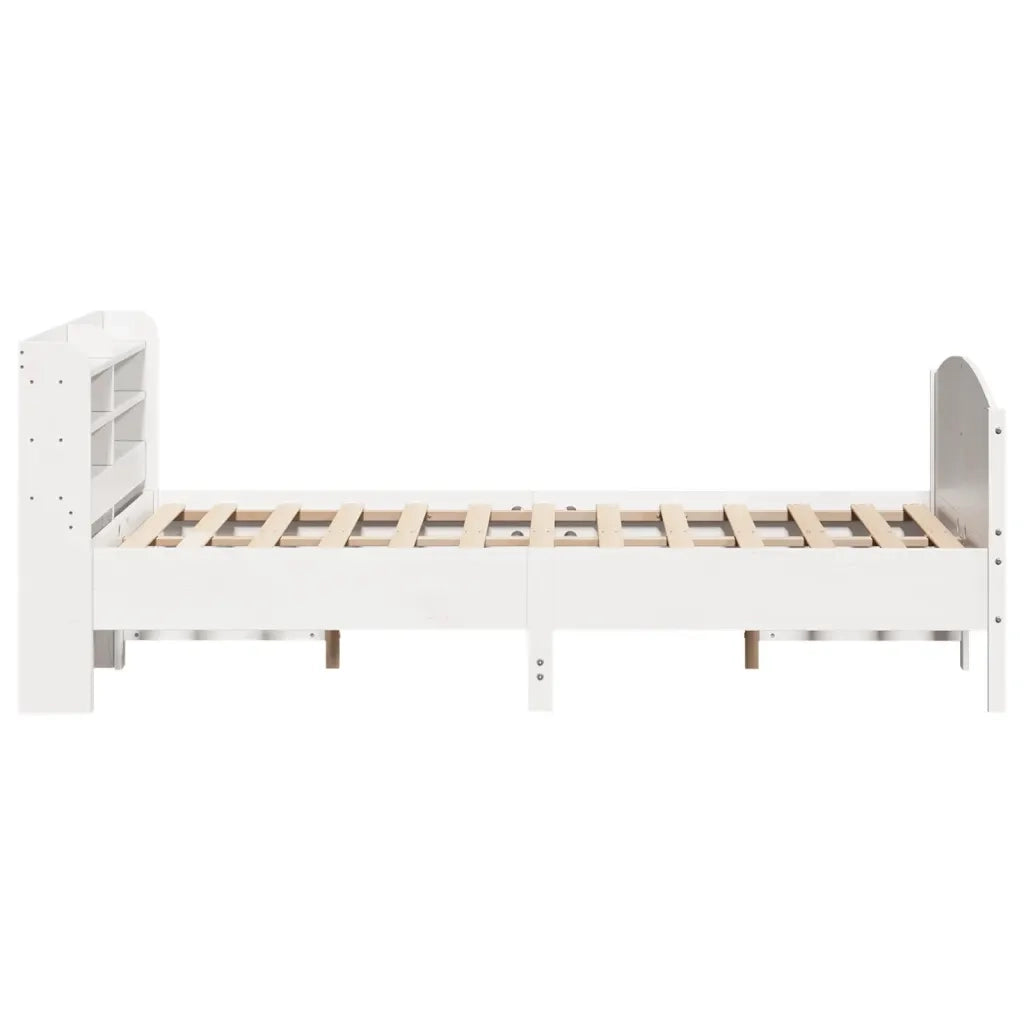 vidaXL Letto senza Materasso Bianco 160x200 cm Legno Massello di Pino