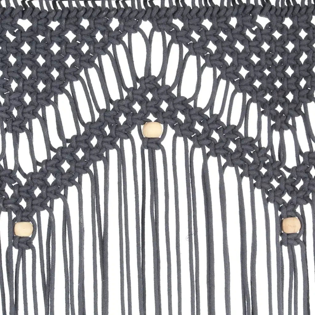 Tenda Macramè Antracite 140x240 cm in Cotone 323992