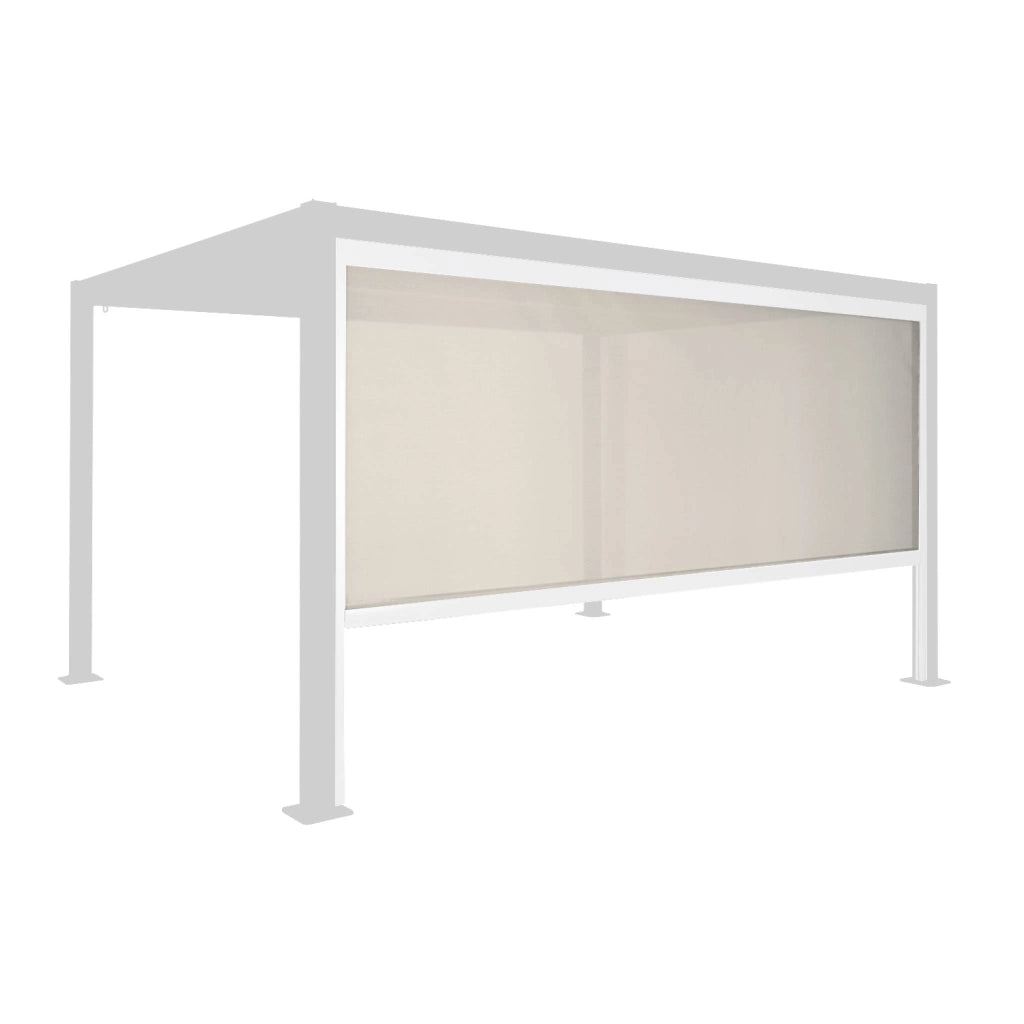 tenda laterale avvolgibile alluminio e textilene per pergola, 4m,