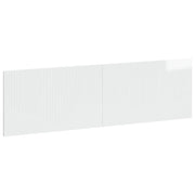 Testiera da Muro HOORN Bianco Lucido Legno ingegnerizzato 897379