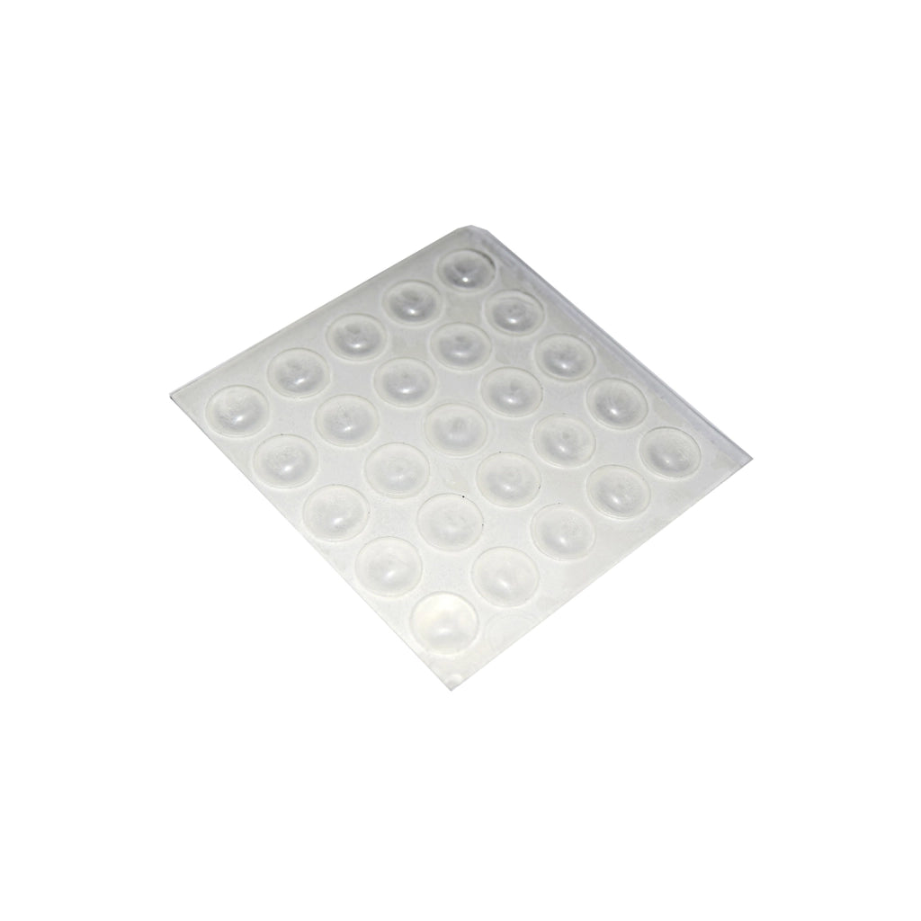 Paracolpi adesivi tondi trasparenti Ã˜ 10 mm. - spessore 3,0 mm. - 25 pz.