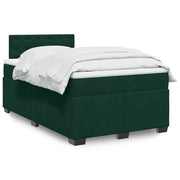 Giroletto a Molle con Materasso Verde Scuro 120x200 cm Velluto