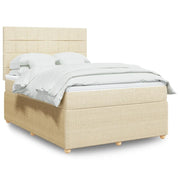 Giroletto a Molle con Materasso Crema 140x19 cm in Tessuto 3294356