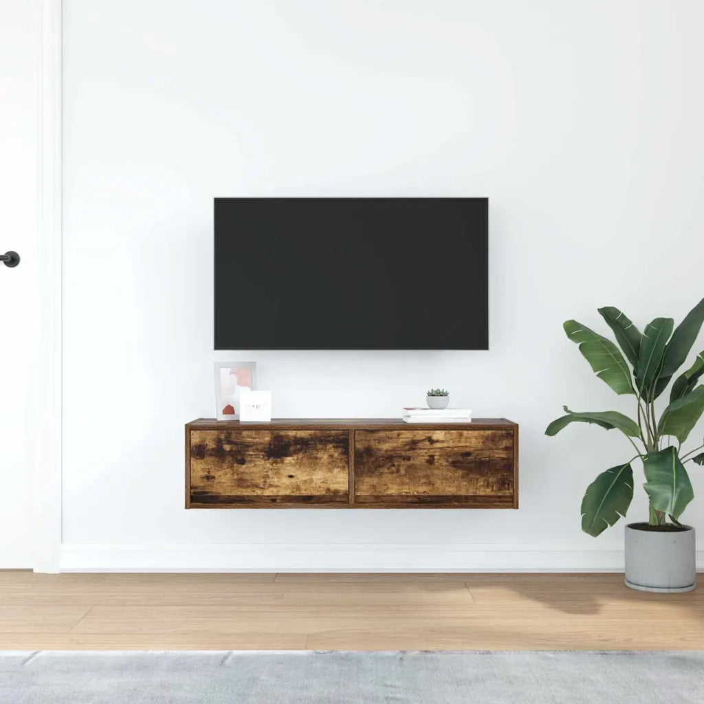 Mobile TV Rovere fumo 100 x 31 x 25,5 cm Legno multistrato 861530