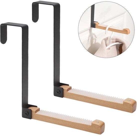 Haken per porta con chiusura - 2 pezzi - Materiale metallo legno - per aperture porta da 4,5 cm - leggero e duraturo