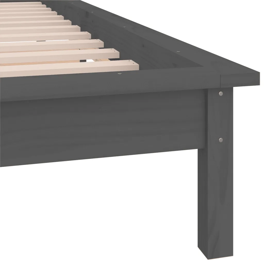 Giroletto con LED Grigio 100x200 cm in Legno Massello 820598