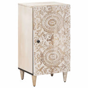 Credenza Bianco 40 x 33,5 x 75 cm Legno di mango massello 4018392