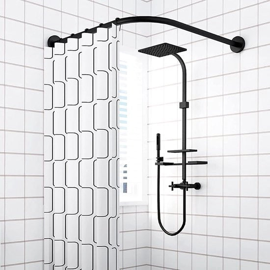 Stang per tenda in acciaio inossidabile con progetto curvo e design telescopico senza punte.