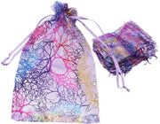 Sacchetto per dolci 100 pezzi - Sacchetto in organza con cordoncino - Leggero - Riciclabile - 13 x 18 cm - Ideale per feste - Sacchetto regalo